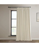 Half Price Drapes Diva Cream Extra Wide Signature Plush Velvet Hotel Blackout Curtain