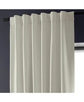 Half Price Drapes Off White Faux Linen Hotel Blackout Curtain