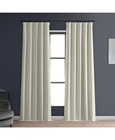 Half Price Drapes Off White Faux Linen Hotel Blackout Curtain