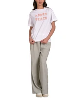 Elan Women's Cotton Apres Beach Crewneck Tee