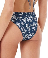 Roxy Juniors' Hibiscus Haven High Leg Bikini Bottoms