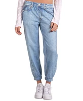 Elan Women's Cotton Mid-Rise Sweatpant Jogger Jeans