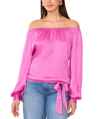 Vince Camuto Women's Off-The-Shoulder Tie-Hem Top