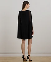 Lauren Ralph Women's Cape Georgette Cocktail Dress