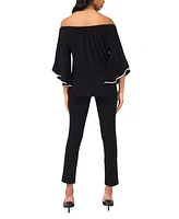 Msk Plus Off-The-Shoulder 3/4-Embellished-Cuff Top