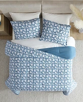 Nautica Bayport Floral Cotton Reversible -Pc. Comforter Set