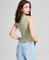 And Now This Petite Eyelet-Trim Knit Tank Top, Exclusively at Macy's