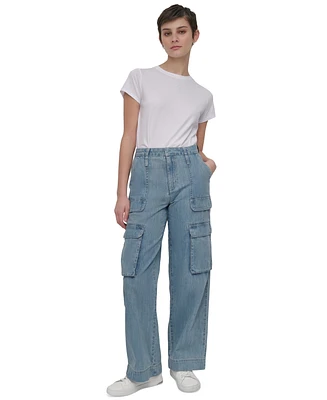 Dkny Jeans Women's Wide-Leg Utility Pocket Cargo - J0G