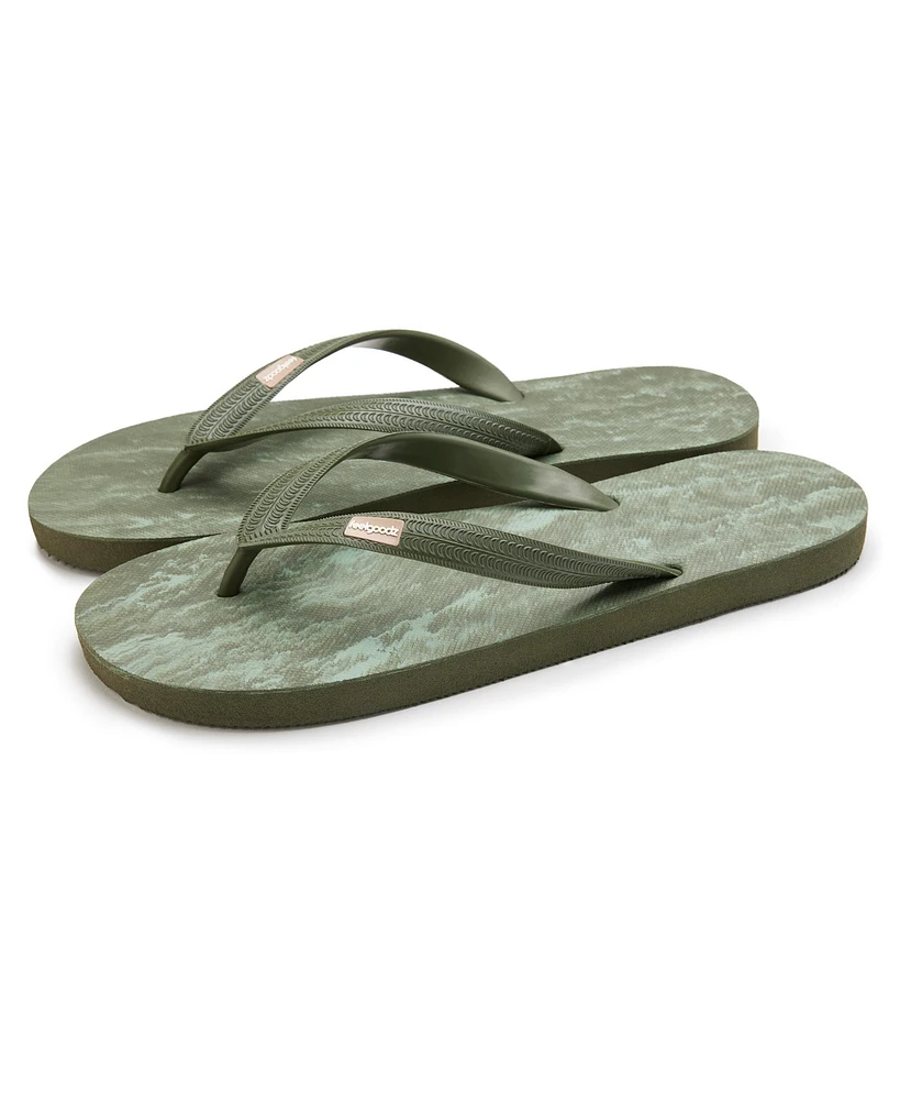 Feelgoodz Men's Men s Classicz Remix Natural Rubber Flip-Flop Thong Sandals
