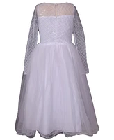 Bonnie Jean Big Girls Lattice Beading Communion Dress