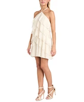 Morgan & Company Juniors' Glitter Low-Back Ruffled Dress