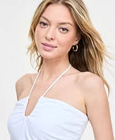 Bar Iii Women's Smocked Halter Top, Exclusively at Macy's