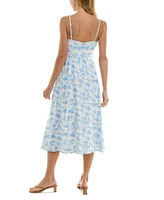 Trixxi Juniors' Toile Corset-Laced Midi Dress