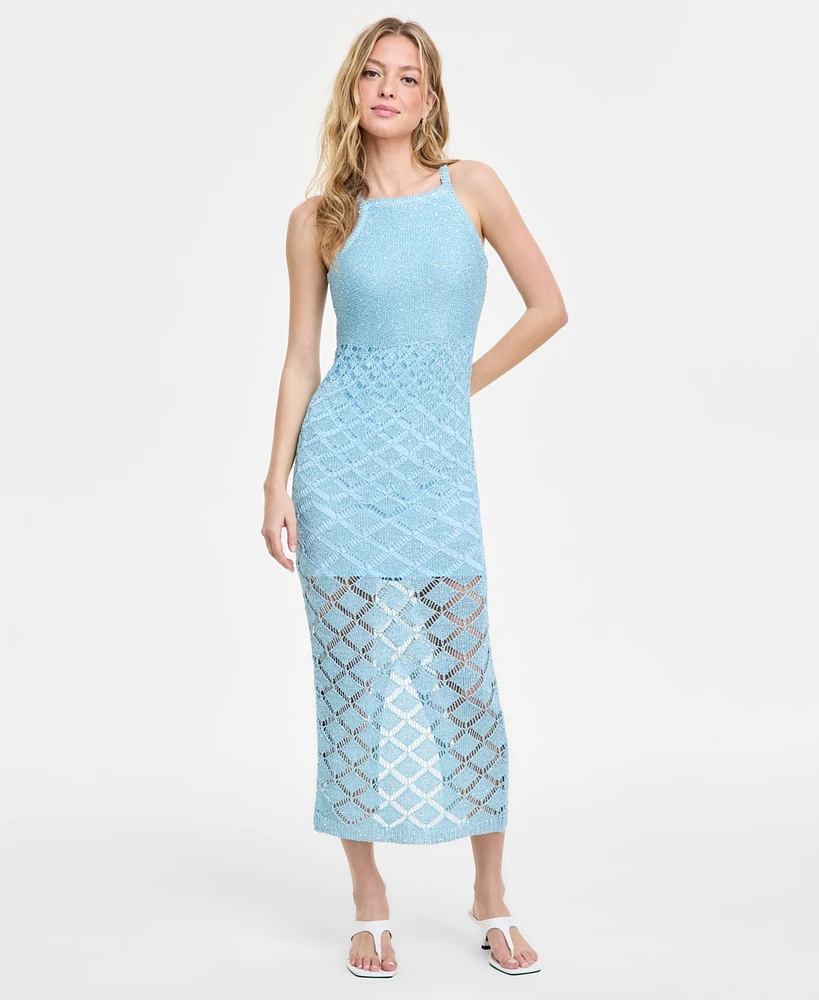 Bar Iii Women's Sleeveless Crochet Maxi Dress, Exclusively at Macy's
