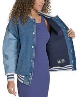 Starter Women's Colorblocked Denim Varsity Jacket
