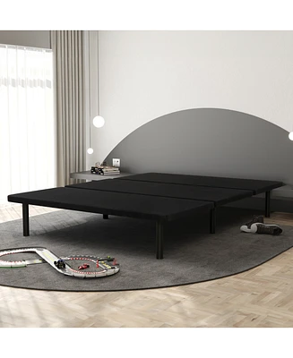 Primo International Airflow Black Upholstered Platform Bed Frame