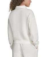 Starter Women's Polo-Collar Long-Sleeve Sweatshirt