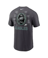 Nike Men's Anthracite Philadelphia Eagles Super Bowl Lix Champions Roster T-Shirt