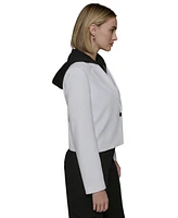 Karl Lagerfeld Paris Women's Notched-Collar Hoodie Blazer