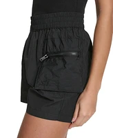 Starter Women's Nylon Zip-Pocket Pull-On Cargo Shorts