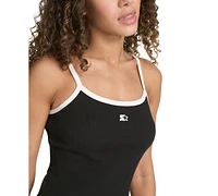 Starter Women's Ringer Contrast-Strap Square-Neck Tank Top