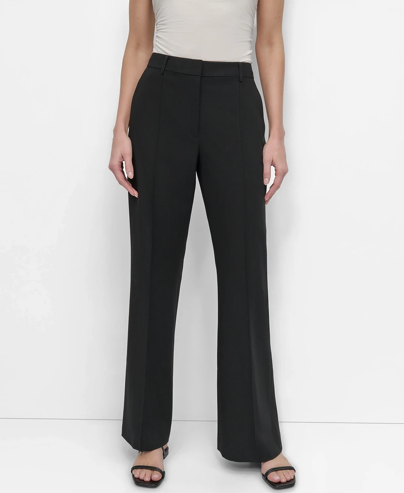 Dkny Women's Pintuck Mid-Rise Flare-Leg Pants