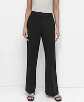 Dkny Women's Pintuck Mid-Rise Flare-Leg Pants