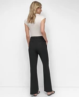 Dkny Women's Pintuck Mid-Rise Flare-Leg Pants