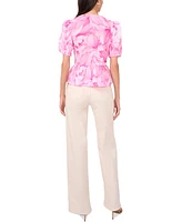 Parker Women's The Alina Cotton Tie-Front Peplum Top