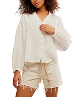 Free People Women's Valley Cotton Double-Cloth Shirt