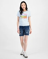 Rebellious One Juniors' Tuscany Postal Graphic T-Shirt