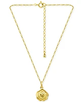 Giani Bernini Rose Pendant Necklace, 16" + 2" extender Sterling Silver or 18k Gold Over Silver, Exclusively at Macy's