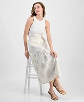 Jones New York Women's Printed Tiered Maxi Skirt