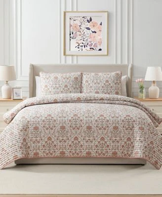 Seventh Studio Province Floral Damask Pinsonic Microfiber Quilt Sets