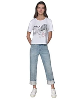 Karl Lagerfeld Paris Women's Scene Bonjour T-Shirt