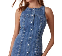 Guess Women's Denim Lace-Up Lisbeth Dress