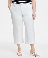 Liverpool Los Angeles Plus Stride High-Rise Cropped Wide-Leg Jeans