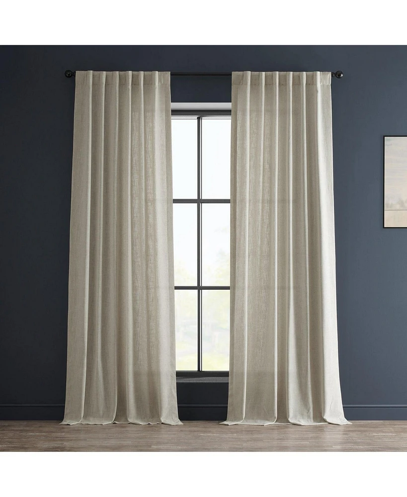 Half Price Drapes Malted Cream Heavy Faux Linen Curtain