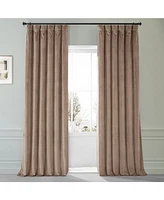 Half Price Drapes Pashmina Taupe Signature Plush Velvet Hotel Blackout Curtain