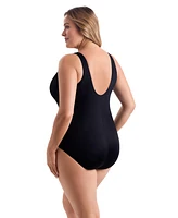 Longitude by Mimi Flamingo Tidal Wave O Ring Surplice One Piece Swimsuit