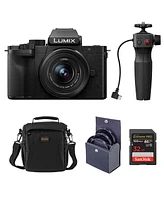 Panasonic Lumix Dc-G100D Mirrorless Camera with G Vario 12-32mm f/3.5-5.6 Asph Ois Lens and Tripod Grip, Bundle with 32GB Sdhc Memory Card, 37mm Filte