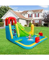 Outdoor Inflatable Water Bounce House Fun Splash Playset for Kids