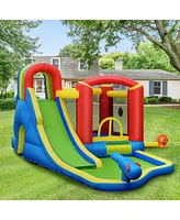 Inflatable Kids Bounce House Castle with Blower Fun and Durable Playset for Outdoor Entertainment