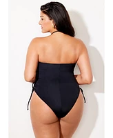 Swimsuits for All Plus Essential Bandeau Adjustable One Piece