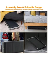 63 Feet Upgrade Folding Pet Ramp Portable Dog Ramp with Steel Frame