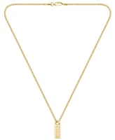 Hugo Boss Men's Kassy Emblem Ionic Gold-Plated Pendant Necklace