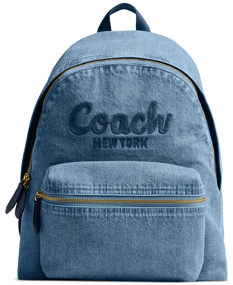 Coach Denim Cargo Medium Backpack