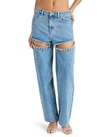 Steve Madden Women's Cotton Taylor Bedazzled Pants