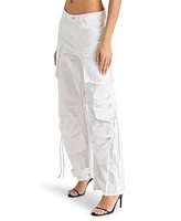 Steve Madden Women's Duo Denim Cotton Cargo Pants
