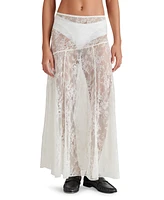 Steve Madden Women's Veera Sheer Lace Maxi Skirt